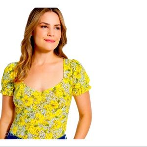 NWOT ModCloth Women’s 70’s floral Bodysuit 2X